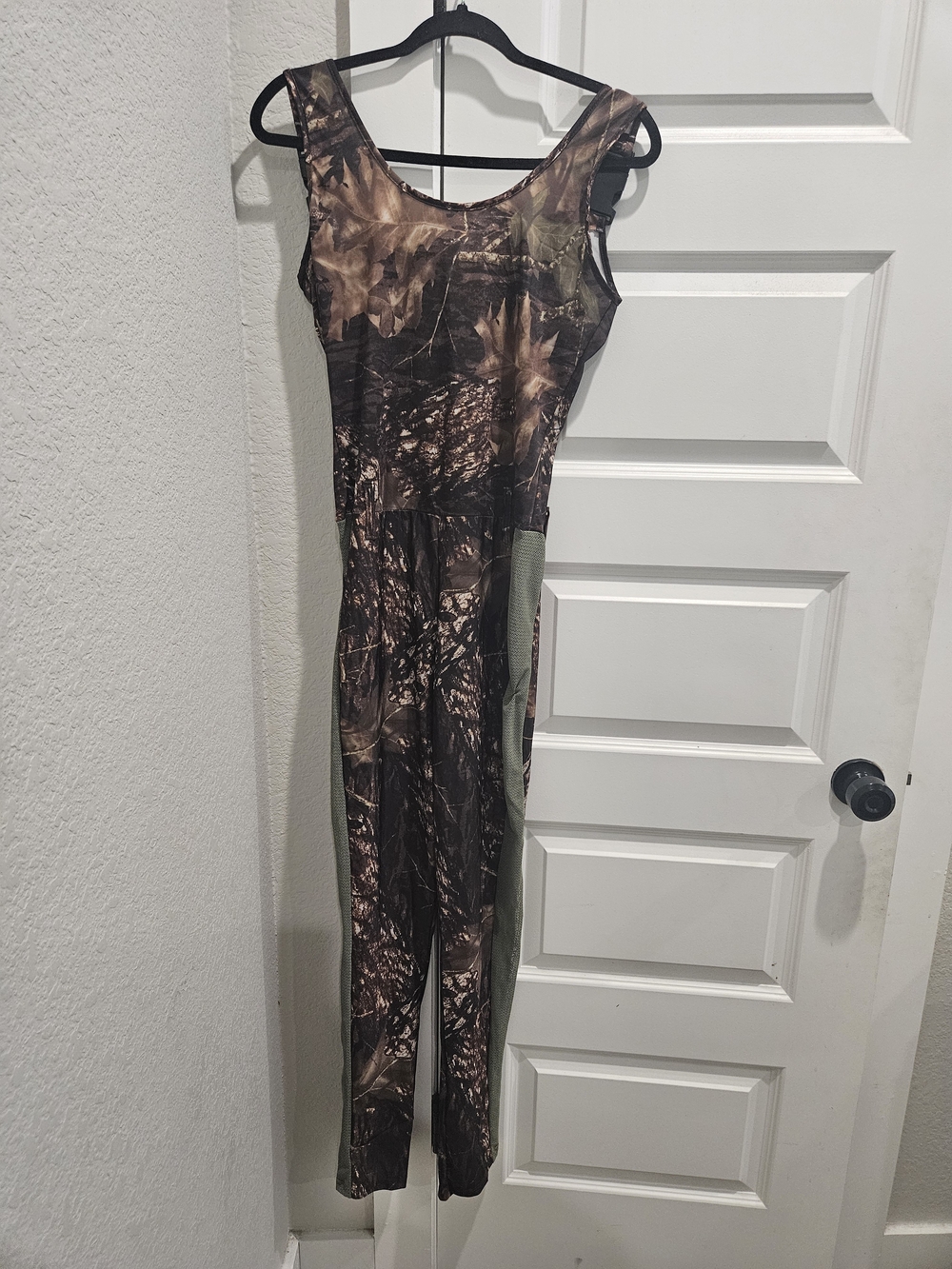 Brown & Green Camo Sleeveless Jumpsuit